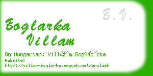 boglarka villam business card